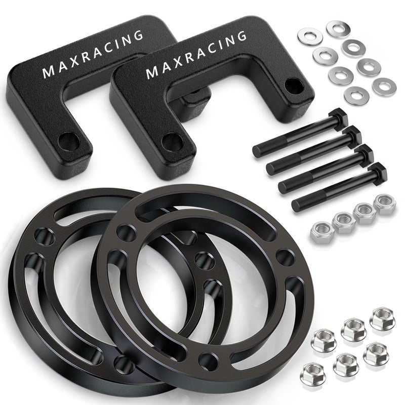 Maxracing 3 "" Front Leveling Kit Upper+Lower Strut Lift Spacers Compatible with 2007-2025 Chevy Silverado Avalanche Suburban Tahoe 1500 / GMC Sierra Yukon 1500 2WD/4WD - Image 1